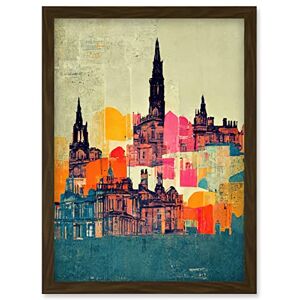 Wee Blue Coo Boho Abstract Multi Coloured Cityscape Skyline Painting Folk Art Artwork Framed Wall Art Print A4 Wee Blue Coo Boho Abstract Multi Coloured Cityscape Skyline Painting Folk Art Artwork Framed Wall Art Print A4