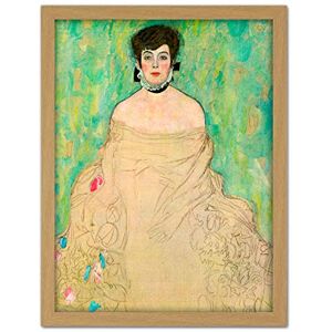 Wee Blue Coo Klimt Amalie Zuckerkandl Portrait Artwork Framed Wall Art Print 18X24 Inch Wee Blue Coo Klimt Amalie Zuckerkandl Portrait Artwork Framed Wall Art Print 18X24 Inch