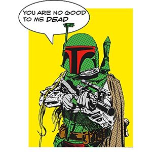 Komar Wall Picture Star Wars Classic Comic Quote Boba_Fett Children's Room Decoration Art Print Without Frame Available in 3 Sizes, Colourful, WB113-40x50 Komar Wall Picture Star Wars Classic Comic Quote Boba_Fett Children's Room Decoration Art Print Without Frame Available in 3 Sizes, Colourful, WB113-40x50