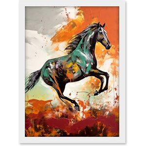 Artery8 Wild Horse Galloping Across a Barren Landscape Artwork Framed A3 Wall Art Print Artery8 Wild Horse Galloping Across a Barren Landscape Artwork Framed A3 Wall Art Print