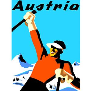 Wee Blue Coo Travel Tourism Winter Sport Ski Snow Alpine Austria 30X40 Cms Fine Art Print Art Poster Bb10024 Wee Blue Coo Travel Tourism Winter Sport Ski Snow Alpine Austria 30X40 Cms Fine Art Print Art Poster Bb10024