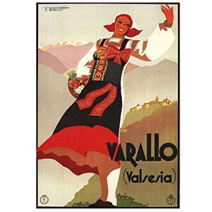 Wee Blue Coo Travel Varallo Valsesia Alpine Italy Piedmont Advertising Wall Art Print Wee Blue Coo Travel Varallo Valsesia Alpine Italy Piedmont Advertising Wall Art Print