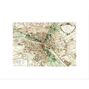Wee Blue Coo Map Plan De Paris France New Art Picture Wall Art Print Wee Blue Coo Map Plan De Paris France New Art Picture Wall Art Print