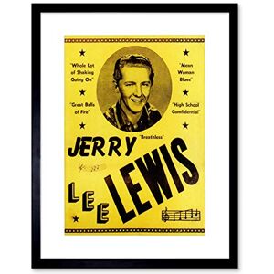 Wee Blue Coo Music Ad Jerry Lee Lewis Whole Lot Shaking Balls Fire Framed Wall Art Print Wee Blue Coo Music Ad Jerry Lee Lewis Whole Lot Shaking Balls Fire Framed Wall Art Print