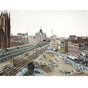 Artery8 Magnus New York Broadway 6th Ave 33rd St Railroad Station Art Print Canvas Premium Wall Decor Poster Mural Artery8 Magnus New York Broadway 6th Ave 33rd St Railroad Station Art Print Canvas Premium Wall Decor Poster Mural