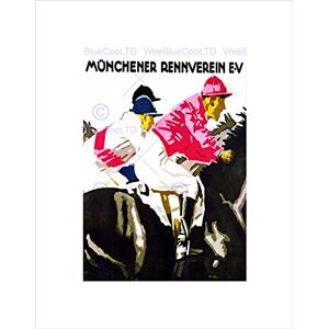 Wee Blue Coo SPORT HORSE RACING ASSOCIATION MUNICH GERMANY VINTAGE AD ART PRINT B12X1255 Wee Blue Coo SPORT HORSE RACING ASSOCIATION MUNICH GERMANY VINTAGE AD ART PRINT B12X1255