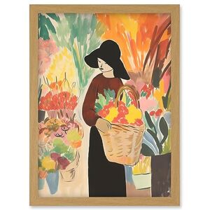 Artery8 At the Flower Market Danish Pastel Aesthetic Watercolour Painting Floral Bouquet Artwork Framed Wall Art Print A4 Artery8 At the Flower Market Danish Pastel Aesthetic Watercolour Painting Floral Bouquet Artwork Framed Wall Art Print A4