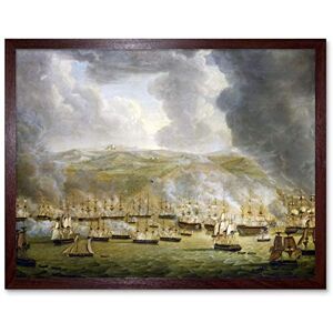 Artery8 Attack Anglo Dutch Ships Algiers 1816 Painting Art Print Framed Poster Wall Decor 12x16 inch Artery8 Attack Anglo Dutch Ships Algiers 1816 Painting Art Print Framed Poster Wall Decor 12x16 inch