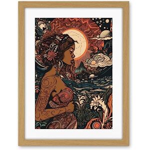 Artery8 Gaia Mother Nature Modern Art Nouveau Folk Art Artwork Framed Wall Art Print 18X24 Inch Artery8 Gaia Mother Nature Modern Art Nouveau Folk Art Artwork Framed Wall Art Print 18X24 Inch