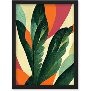 Wee Blue Coo Abstract Boho Colour Exotic Tropical Leaves Botanical Artwork Framed Wall Art Print A4 Wee Blue Coo Abstract Boho Colour Exotic Tropical Leaves Botanical Artwork Framed Wall Art Print A4