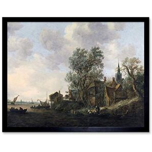 Artery8 Van Goyen View Town On A River Landscape Painting Art Print Framed Poster Wall Decor 12x16 inch Artery8 Van Goyen View Town On A River Landscape Painting Art Print Framed Poster Wall Decor 12x16 inch