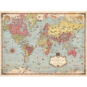 Artery8 Map Ernest Dudley Chase 1931 Mercator World Pictorial Premium Wall Art Canvas Print 18X24 Inch Artery8 Map Ernest Dudley Chase 1931 Mercator World Pictorial Premium Wall Art Canvas Print 18X24 Inch