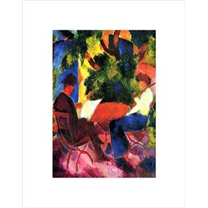 Wee Blue Coo Macke Couple At Garden Table Old Master Wall Art Print Wee Blue Coo Macke Couple At Garden Table Old Master Wall Art Print