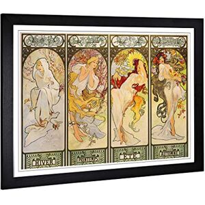 Big Box Art Framed Print of Alphonse Mucha The Four Seasons (1) Design Wall Art Picture Home Decor for Kitchen, Living Room, Bedroom, Hallway, Black, A2 / 24.5x18 Inch / 62x45cm Big Box Art Framed Print of Alphonse Mucha The Four Seasons (1) Design Wall Art Picture Home Decor for Kitchen, Living Room, Bedroom, Hallway, Black, A2 / 24.5x18 Inch / 62x45cm