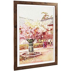 Big Box Art Framed Print of Ella Du Cane Japanese Oriental Cherry Blossom at Chion-in Temple Design Wall Art Picture Home Decor for Living Room, Bedroom, Walnut, A2 / 24.5x18 Inch / 62x45cm Big Box Art Framed Print of Ella Du Cane Japanese Oriental Cherry Blossom at Chion-in Temple Design Wall Art Picture Home Decor for Living Room, Bedroom, Walnut, A2 / 24.5x18 Inch / 62x45cm