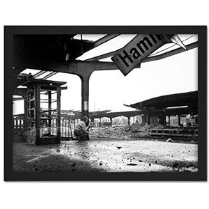 Fine Art Prints War WWII USA Soldier Ruins Railway Station Hamm Westfalen 1945 Photo Artwork Framed Wall Art Print 18X24 Inch Fine Art Prints War WWII USA Soldier Ruins Railway Station Hamm Westfalen 1945 Photo Artwork Framed Wall Art Print 18X24 Inch