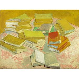Fine Art Prints Vincent Van Gogh Haufen französischer Romane, großer Kunstdruck auf Leinwand, Premium-Poster, Wandbild Fine Art Prints Vincent Van Gogh Haufen französischer Romane, großer Kunstdruck auf Leinwand, Premium-Poster, Wandbild
