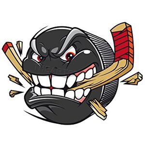 Wee Blue Coo Painting Illustration Cartoon Ice Hockey Puck Angry Wall Art Print Wee Blue Coo Painting Illustration Cartoon Ice Hockey Puck Angry Wall Art Print