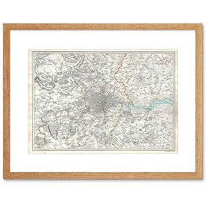 Wee Blue Coo Map Illustrated Antique Sduk London Framed Wall Art Print Wee Blue Coo Map Illustrated Antique Sduk London Framed Wall Art Print