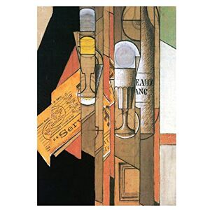 Wee Blue Coo Painting Gris Glasses Newspaper Wine Bottle Wall Art Print Wee Blue Coo Painting Gris Glasses Newspaper Wine Bottle Wall Art Print