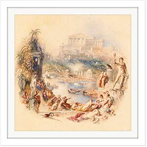 Artery8 Turner Garden Illustration Thomas Moores Epicurean Painting Square Wooden Framed Wall Art Print Picture 16X16 Inch Artery8 Turner Garden Illustration Thomas Moores Epicurean Painting Square Wooden Framed Wall Art Print Picture 16X16 Inch