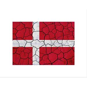 Wee Blue Coo Abstract Flag Cracked Concrete Denmark Danish Red White Wall Art Print Wee Blue Coo Abstract Flag Cracked Concrete Denmark Danish Red White Wall Art Print