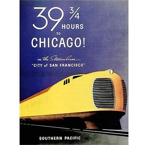 Wee Blue Coo Travel Southern Pacific Chicago USA Train Rail Vintage Advertising Art Print Poster Wall Decor 12X16 Inch Wee Blue Coo Travel Southern Pacific Chicago USA Train Rail Vintage Advertising Art Print Poster Wall Decor 12X16 Inch