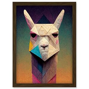 Doppelganger33 LTD Geometric Angry Llama Fun Pastel Boho Artwork Framed Wall Art Print A4 Doppelganger33 LTD Geometric Angry Llama Fun Pastel Boho Artwork Framed Wall Art Print A4