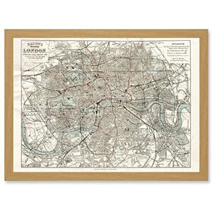 Artery8 Map Bacon 1883 Modern London City England Plan Chart Artwork Framed Wall Art Print A4 Artery8 Map Bacon 1883 Modern London City England Plan Chart Artwork Framed Wall Art Print A4