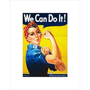 Wee Blue Coo WAR SECOND WORLD WE CAN DO IT WOMEN VINTAGE BLACK FRAMED ART PRINT B12X204 Wee Blue Coo WAR SECOND WORLD WE CAN DO IT WOMEN VINTAGE BLACK FRAMED ART PRINT B12X204