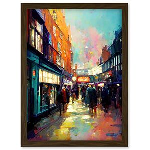 Doppelganger33 LTD Carnaby Street London Bright Acrylic Painting Artwork Framed Wall Art Print A4 Doppelganger33 LTD Carnaby Street London Bright Acrylic Painting Artwork Framed Wall Art Print A4