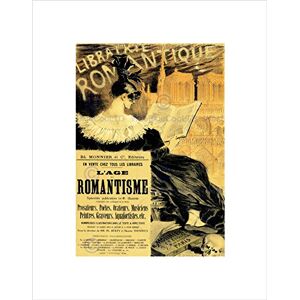 Wee Blue Coo VINTAGE ADVERT LIBRAIRIE ROMANTIQUE LADY READING BOOK FRAMED ART PRINT B12X11458 Wee Blue Coo VINTAGE ADVERT LIBRAIRIE ROMANTIQUE LADY READING BOOK FRAMED ART PRINT B12X11458