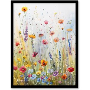Artery8 Spring Wildflower Meadow Watercolour Painting Living Room Artwork Framed Wall Art Print A4 Artery8 Spring Wildflower Meadow Watercolour Painting Living Room Artwork Framed Wall Art Print A4