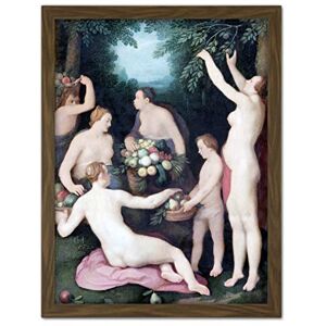 Artery8 Van Haarlem Pomona Receiving The Harvest Of Fruit Artwork Framed Wall Art Print 18X24 Inch Artery8 Van Haarlem Pomona Receiving The Harvest Of Fruit Artwork Framed Wall Art Print 18X24 Inch