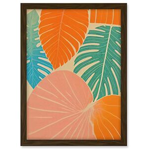 Wee Blue Coo Tropical Monstera Leaf Jungle Pastel Botanical Artwork Framed A3 Wall Art Print Wee Blue Coo Tropical Monstera Leaf Jungle Pastel Botanical Artwork Framed A3 Wall Art Print