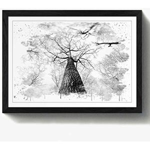 Arty Pie Framed Print Black A2 (24.5x18 Inch) Tree Trunk Forest V3, Wood, Multi-Colour, 60 x 42 x 2 cm Arty Pie Framed Print Black A2 (24.5x18 Inch) Tree Trunk Forest V3, Wood, Multi-Colour, 60 x 42 x 2 cm