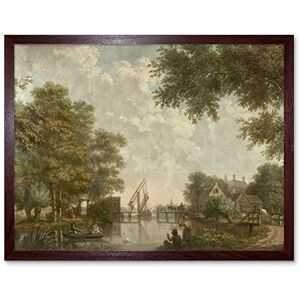 Artery8 Andriessen Dutch Landscape River Trees Painting Art Print Framed Poster Wall Decor 12x16 inch Artery8 Andriessen Dutch Landscape River Trees Painting Art Print Framed Poster Wall Decor 12x16 inch