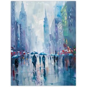 Artery8 Rainy New York Abstract Cityscape Oil Painting Living Room Large Wall Art Poster Print Thick Paper 18X24 Inch Artery8 Rainy New York Abstract Cityscape Oil Painting Living Room Large Wall Art Poster Print Thick Paper 18X24 Inch