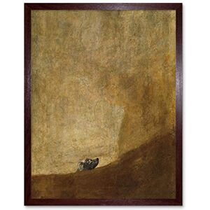 Fine Art Prints Goya Dog Painting Art Print Framed Poster Wall Decor 12x16 inch Fine Art Prints Goya Dog Painting Art Print Framed Poster Wall Decor 12x16 inch