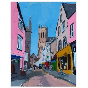 Artery8 Cirencester Colourful English Town Painting Living Room Extra Large XL Wall Art Poster Print Artery8 Cirencester Colourful English Town Painting Living Room Extra Large XL Wall Art Poster Print