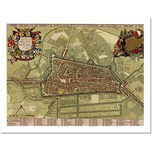 Wee Blue Coo Map Old Vintage City Plan Utrecht Netherlands Surrounds Large Framed Art Print Poster Wall Decor 18x24 inch Wee Blue Coo Map Old Vintage City Plan Utrecht Netherlands Surrounds Large Framed Art Print Poster Wall Decor 18x24 inch