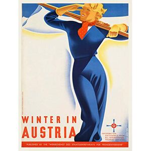 Wee Blue Coo Travel Winter Sport Austria Snow Ski Alpine Mountain Art Print Poster 30X40 Cm 12X16 In Bb7688B Wee Blue Coo Travel Winter Sport Austria Snow Ski Alpine Mountain Art Print Poster 30X40 Cm 12X16 In Bb7688B