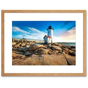 Wee Blue Coo Lighthouse Seascape Beach Sky Art Picture Framed Wall Art Print Wee Blue Coo Lighthouse Seascape Beach Sky Art Picture Framed Wall Art Print