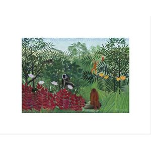 Wee Blue Coo Henri Rousseau French Tropical Forest Monkeys Wall Art Print Wee Blue Coo Henri Rousseau French Tropical Forest Monkeys Wall Art Print