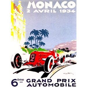 Wee Blue Coo Vintage Advert Transport Grand Prix 1934 Monaco Art Canvas Print Wee Blue Coo Vintage Advert Transport Grand Prix 1934 Monaco Art Canvas Print