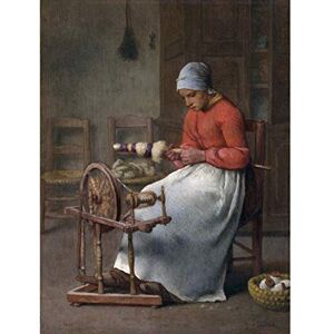 Artery8 Jean Francois Millet Woman Spinning Painting Large Wall Art Poster Print Thick Paper 18X24 Inch Artery8 Jean Francois Millet Woman Spinning Painting Large Wall Art Poster Print Thick Paper 18X24 Inch