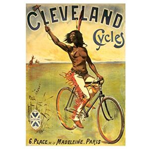 Wee Blue Coo Travel Transport Cleveland Cycles Native American Bike Wall Art Print Wee Blue Coo Travel Transport Cleveland Cycles Native American Bike Wall Art Print