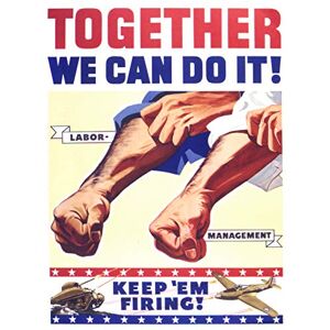 Fine Art Prints War WWII USA Labor Management Keep Firing Advert Extra Large XL Wall Art Poster Print Fine Art Prints War WWII USA Labor Management Keep Firing Advert Extra Large XL Wall Art Poster Print