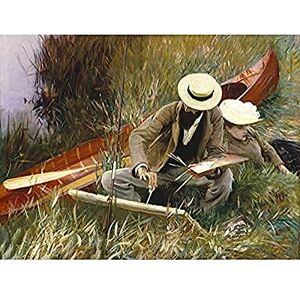 Fine Art Prints John Singer Sargent An Out Of Doors Study ungerahmt Wandkunstdruck, Poster, Heimdekoration, Premium Fine Art Prints John Singer Sargent An Out Of Doors Study ungerahmt Wandkunstdruck, Poster, Heimdekoration, Premium