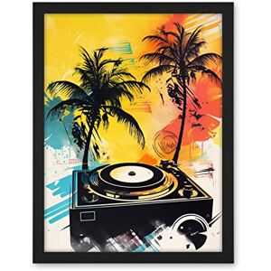 Artery8 Music Under Palm Trees Tropical Beach Party Modern Watercolour Painting Artwork Framed Wall Art Print 18X24 Inch Artery8 Music Under Palm Trees Tropical Beach Party Modern Watercolour Painting Artwork Framed Wall Art Print 18X24 Inch
